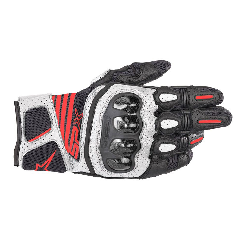 Guanti moto Alpinestars Sp X Air Carbon V2 bianco rosso