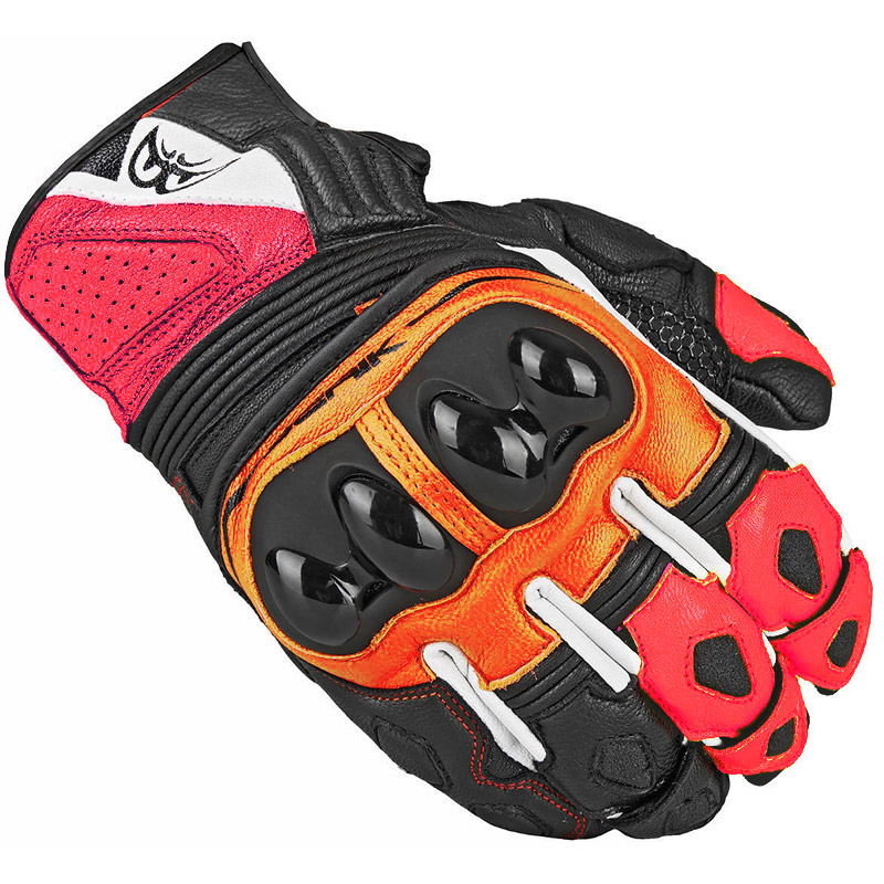 Guanti Pelle Berik Sprint 2.0 nero arancio fucsia