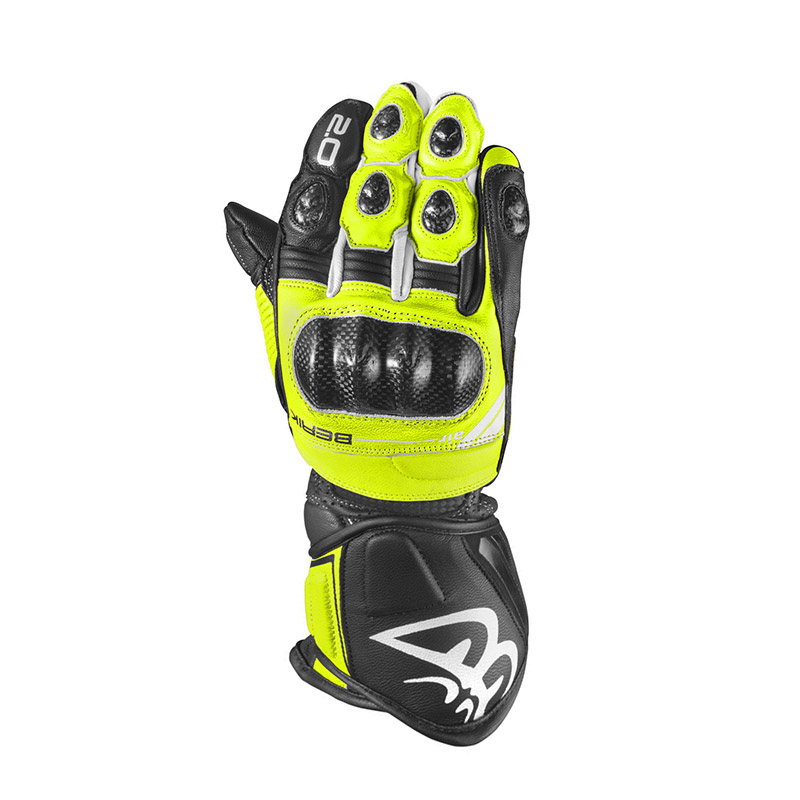 Berik Race Carbon 2.0 Gloves Black White Fluoyellow
