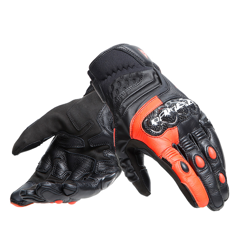 Guanti Dainese Carbon 4 Short nero rosso fluo