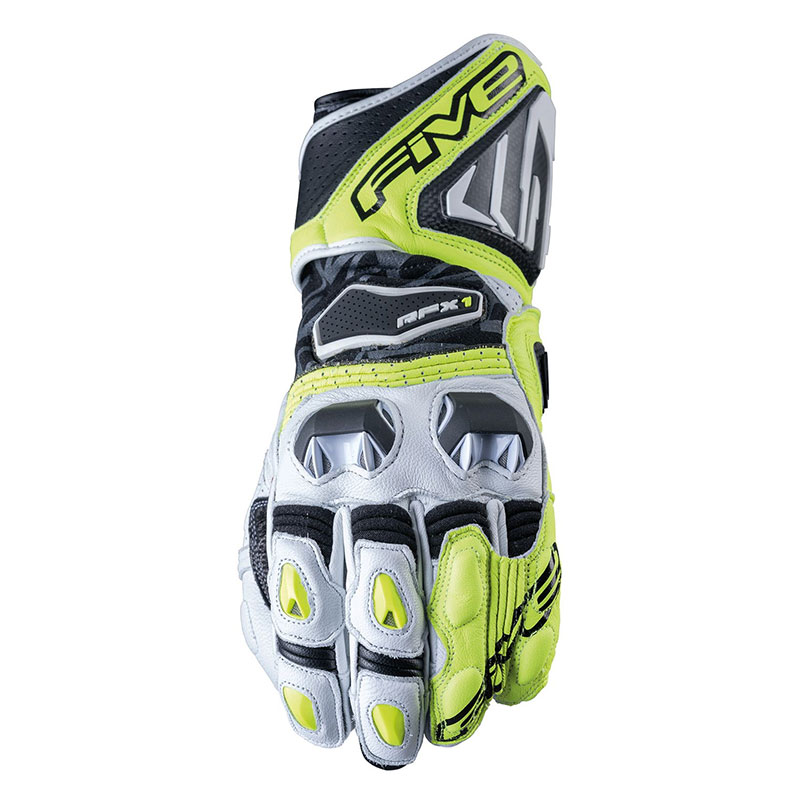 Guanti Five Rfx1 bianco giallo fluo