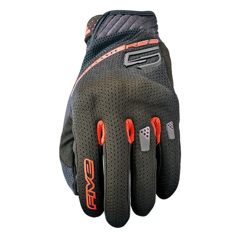 Guanti Five RS3 Evo Airflow nero rosso