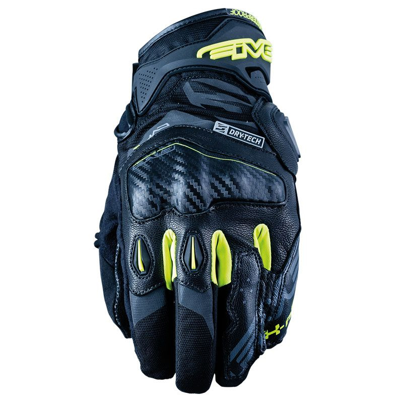 Guanti Five X-Rider WP nero giallo fluo