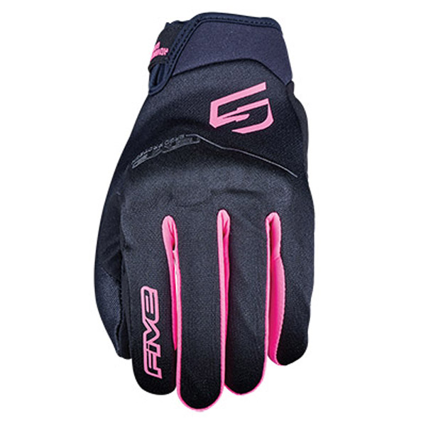 Guanti Donna Five Globe Evo nero rosa fluo