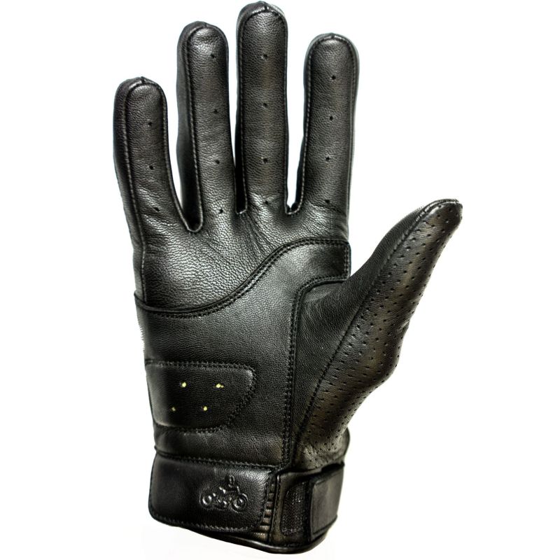Helstons Side Leather Gloves Black HS-20180032-NO Gloves | MotoStorm