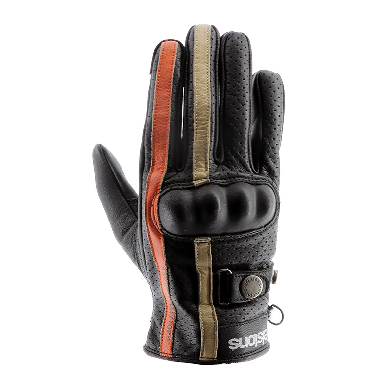 Guanti Donna Helstons Tinta Air arancio beige