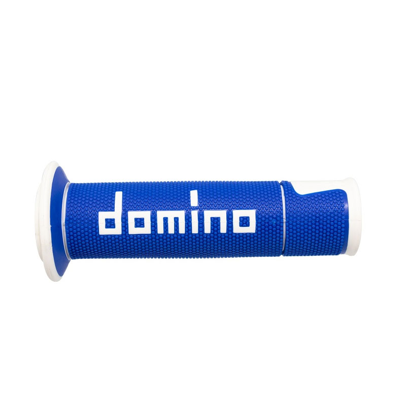 Coppia Manopole Domino A45041C Racing blu bianco