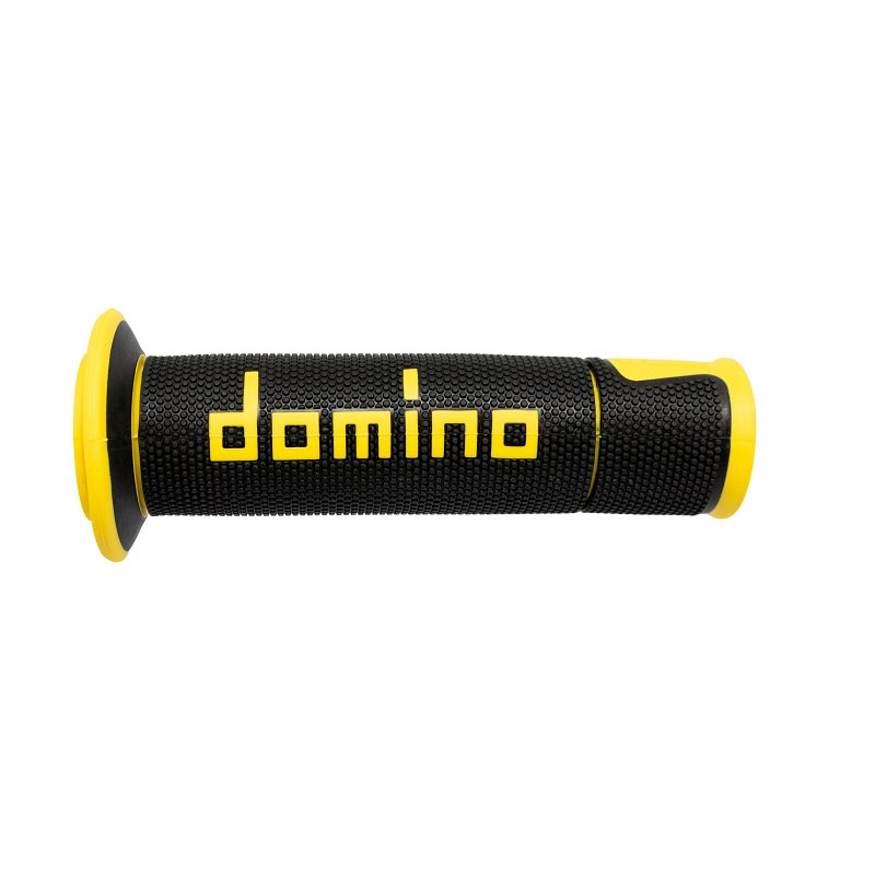 Coppia Manopole Domino A45041C Racing nero giallo