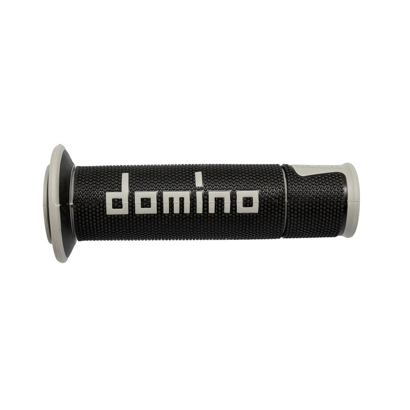 Coppia Manopole Domino A45041C Racing nero grigio