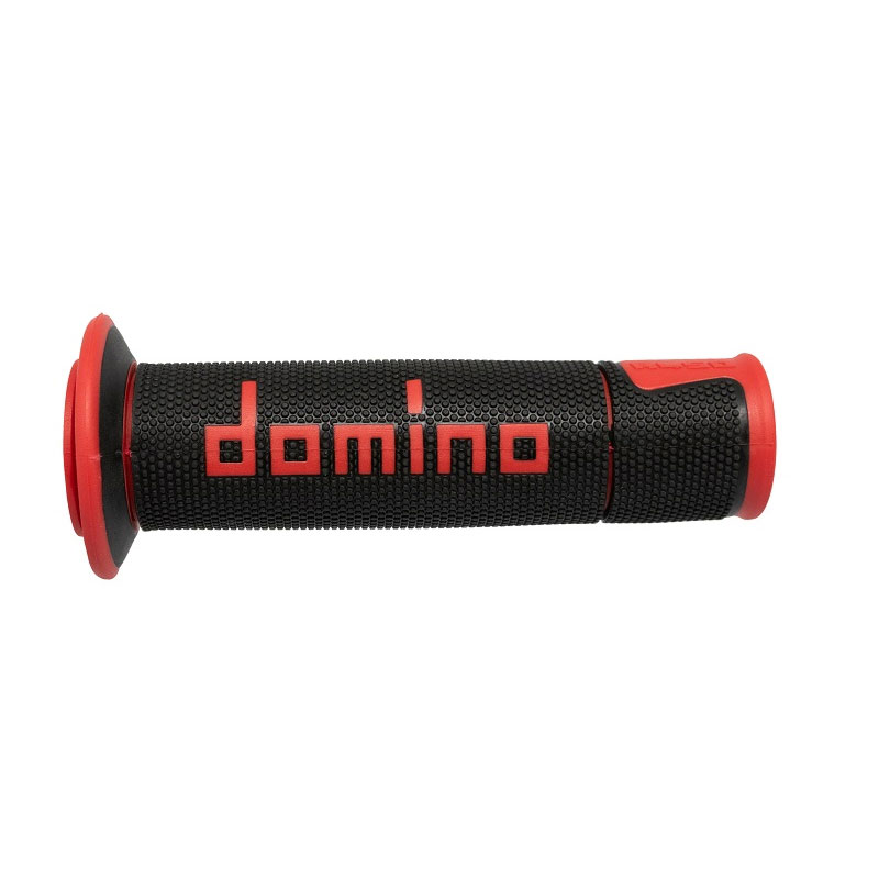 Coppia Manopole Domino A45041C Racing nero rosso