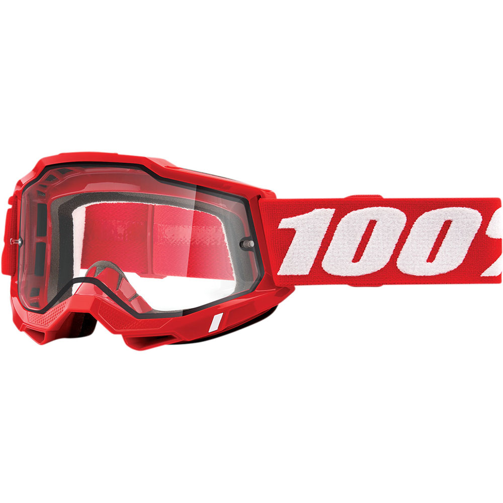 Maschera 100% Accuri 2 Enduro rosso lente chiara