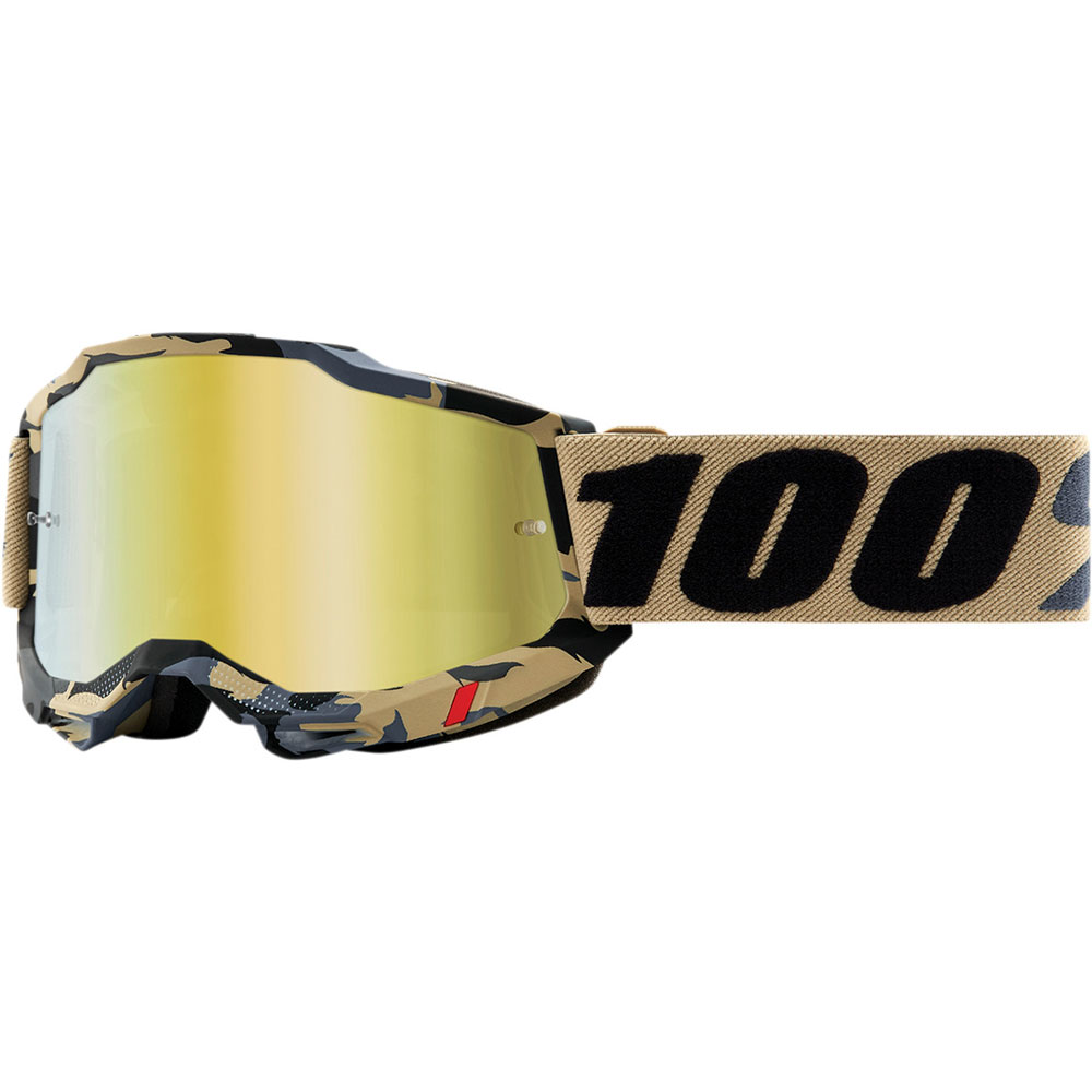 Maschera 100% Accuri 2 Tarmac Lente Specchiata Oro | MotoStorm