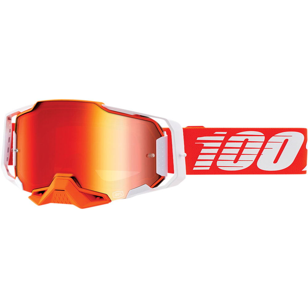 Maschera Cross 100% Armega Regal Specchio Rosso | MotoStorm