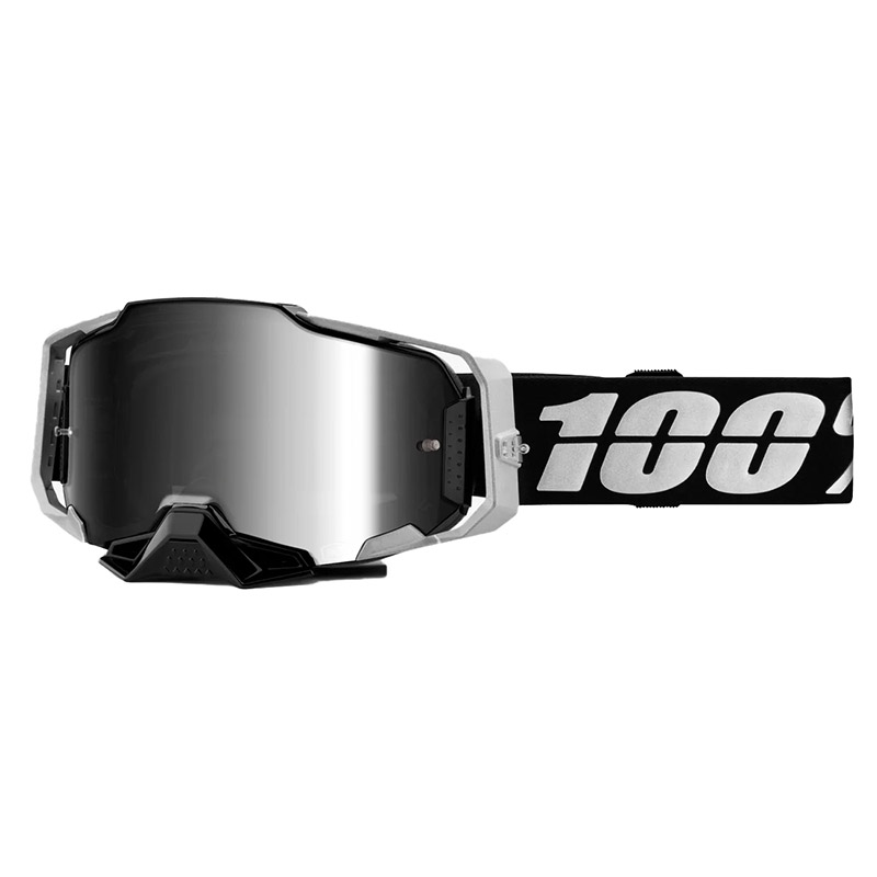 Maschera 100% Armega Renen S2 specchiato argento