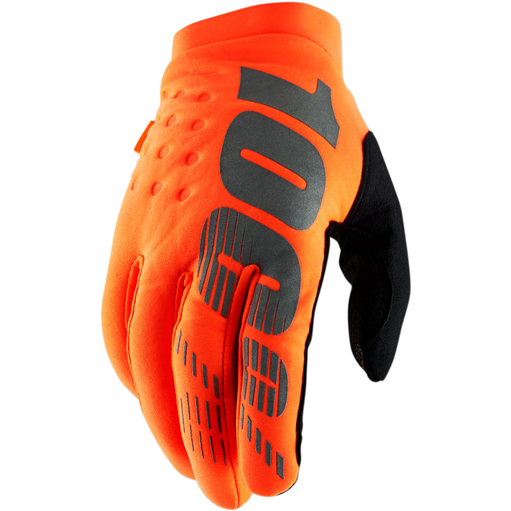 Guanti 100% Brisker arancio fluo