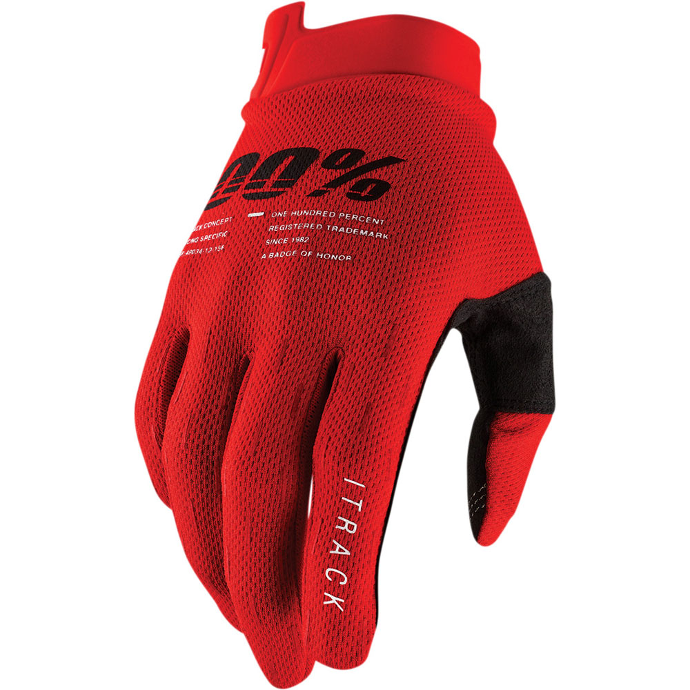 Guanti 100% iTrack rosso