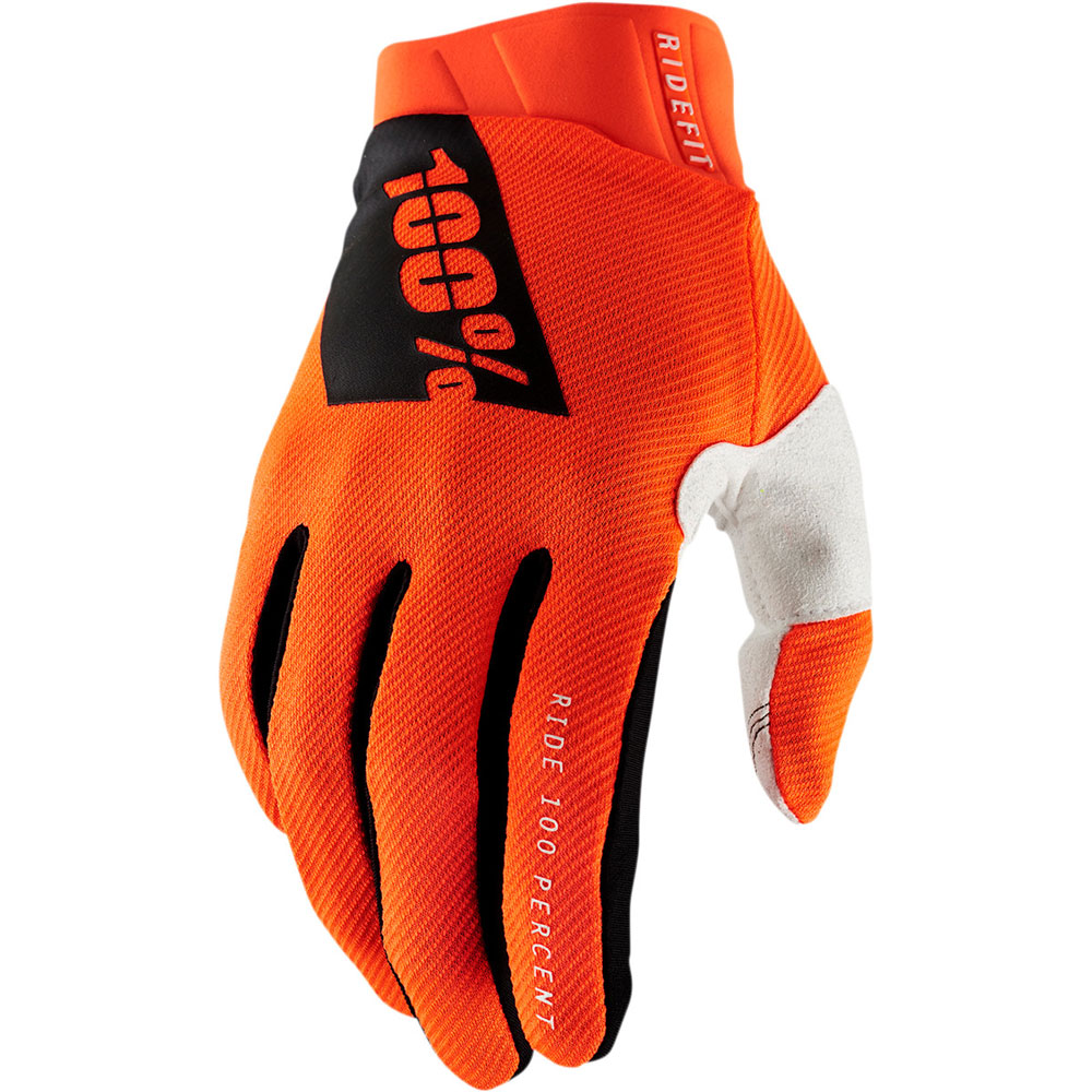 100% Guanto Cross Ridefit arancio fluo