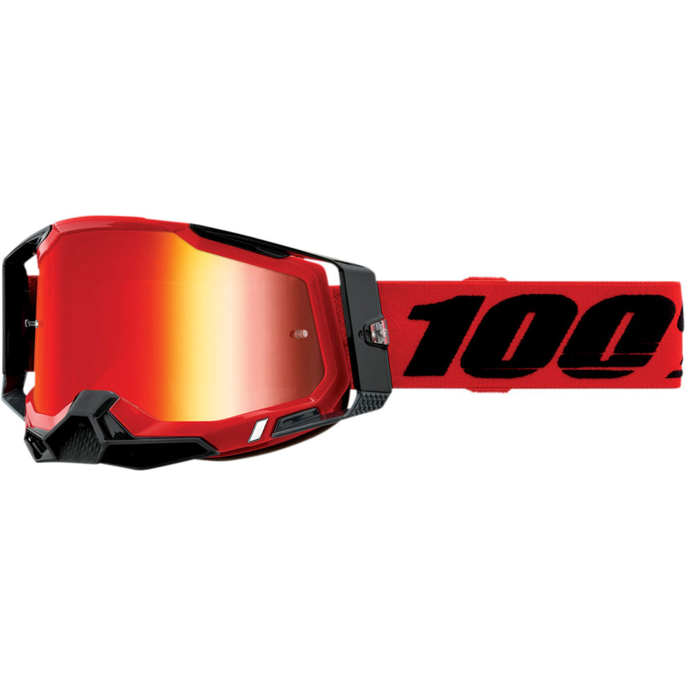 100% Racecraft 2 rosso lente specchio rosso