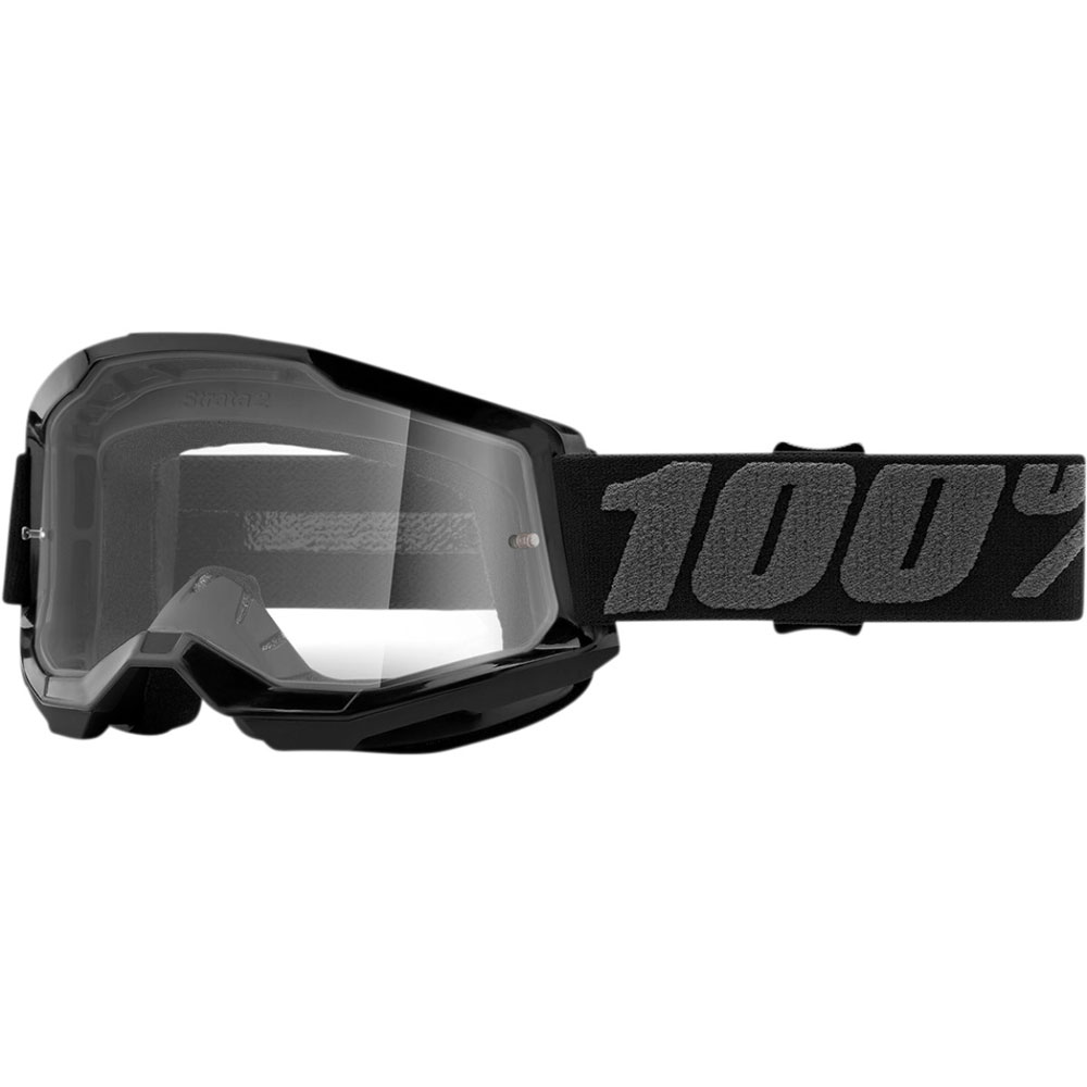 Maschera 100% Strata 2 Nero lente chiara