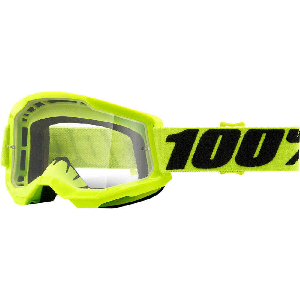 Maschera 100% Strata 2 Giallo fluo lente chiara