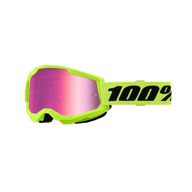 Maschera 100% Strata 2 Neon Giallo specchiato rosa