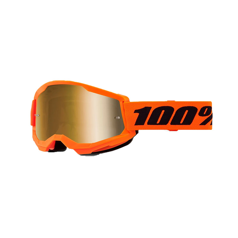 Maschera 100% Strata 2 Neon arancio specchiato oro