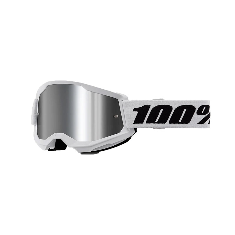 Maschera 100% Strata 2 Bianco specchiato argento