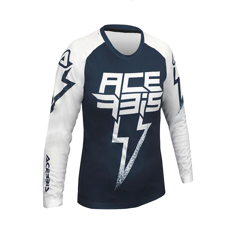 Maglia Acerbis J-Kid Blizzard blu bianco