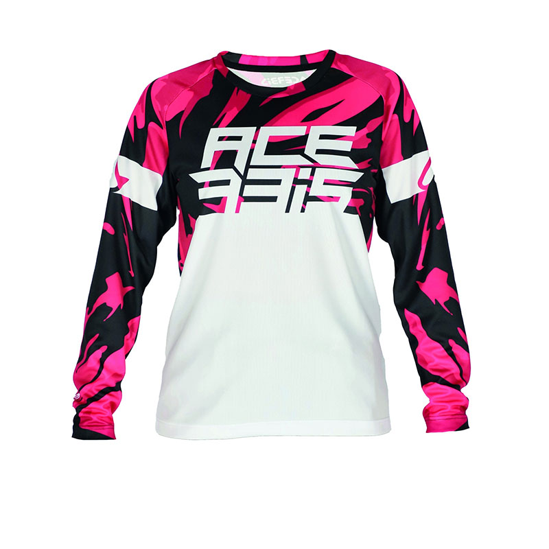 Maglia Acerbis MX J-Kid Four bianco viola