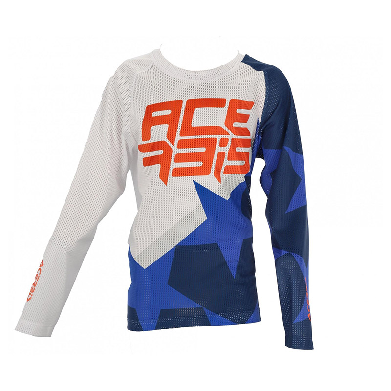 Maglia Acerbis MX J-Windy One Kid Vented blu bianco