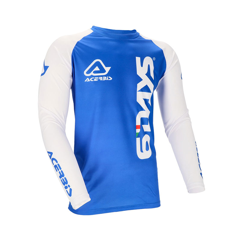 Maglia Acerbis MX Linear 6 Days 2025 blu bianco