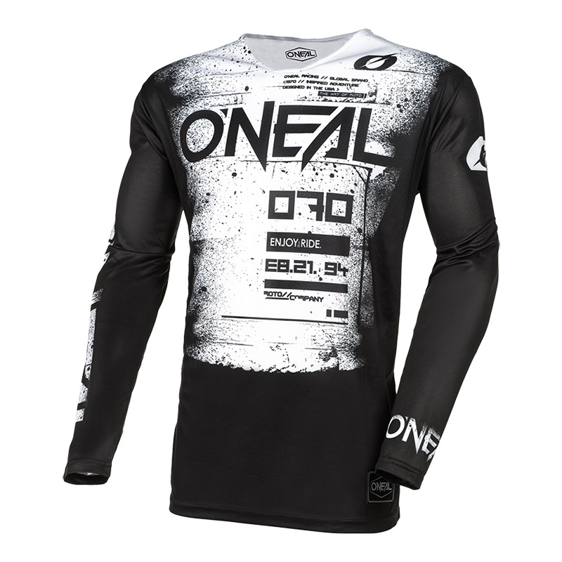 Maglia O Neal Mayhem Scarz nero bianco