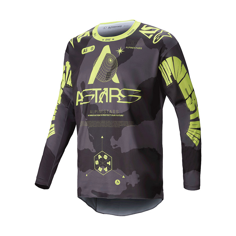 Maglia Alpinestars Racer Hollow 2025 giallo camo