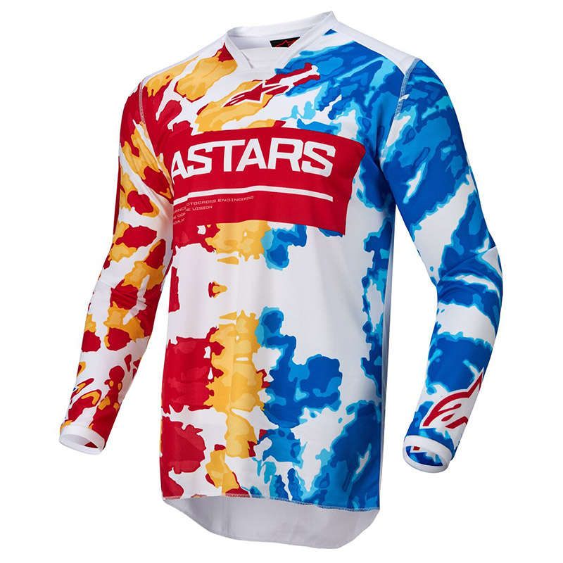 Maglia Alpinestars Racer Squad 2022 bianco rosso