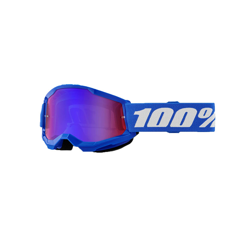 Maschera 100% Strata 2 Youth blu specchio rosso