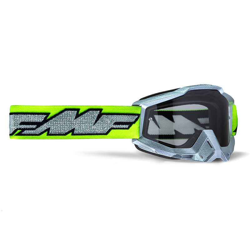 Maschera FMF Powerbomb Rocket argento lime