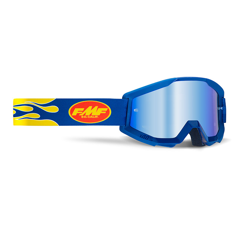 Maschera FMF Powercore Flame navy specchiato blu