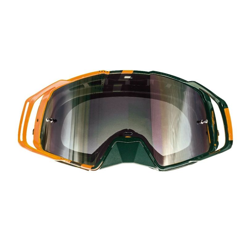 Maschera Off Road Mt Helmets Mx-Evo Stripes arancio