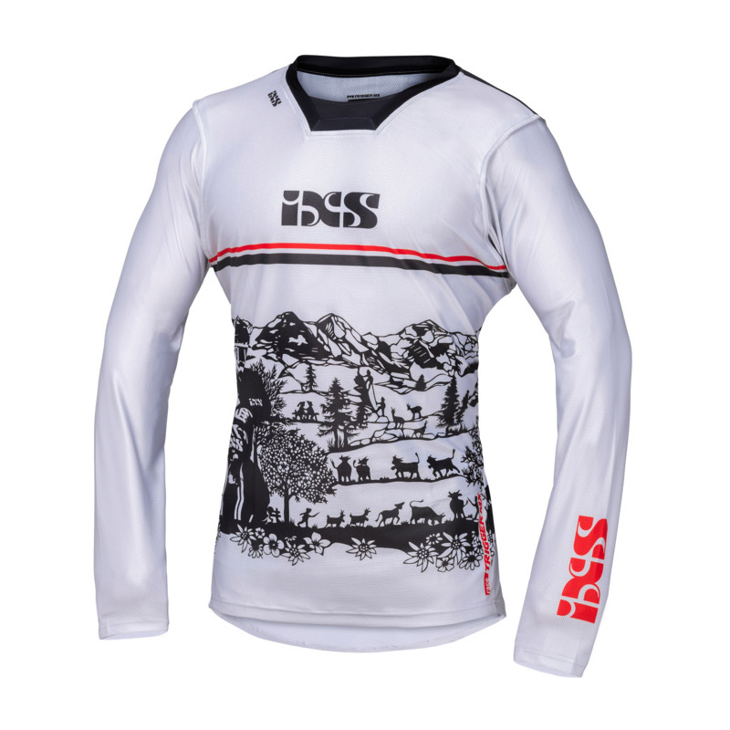 Maglia Ixs Trigger Jersey 3.0 bianco nero rosso