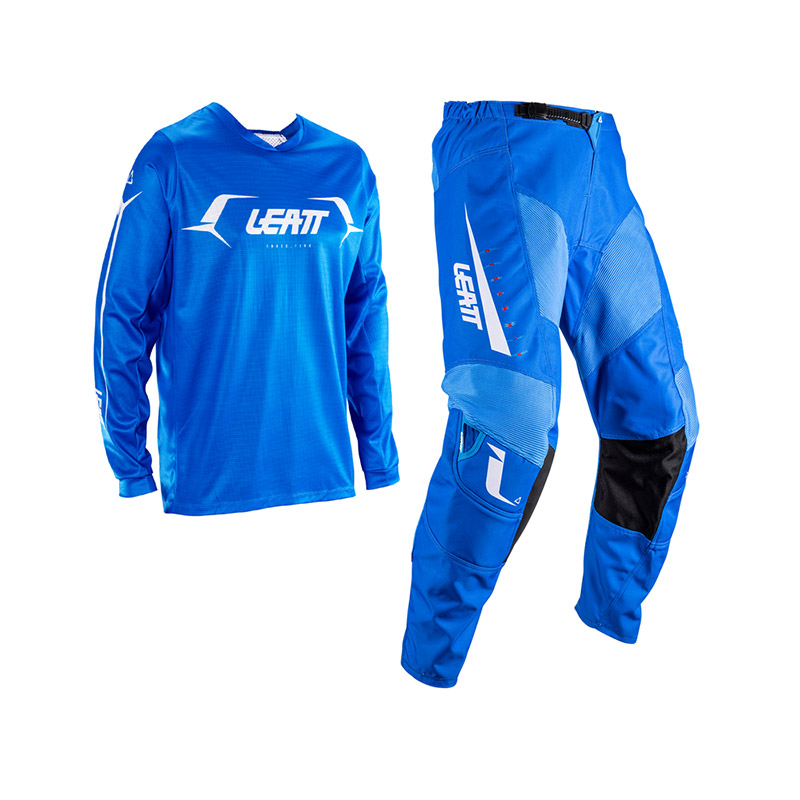Completo Leatt Ride Kit Moto 3.5 blu