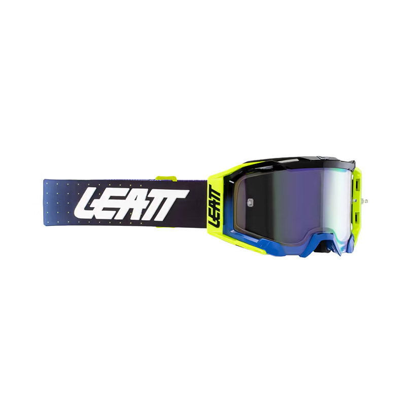 Leatt Velocity 5.5 Iriz MX Goggles - Offroad Motocross Goggles With Silver Mirror No-Fog Lens, Wide Vision