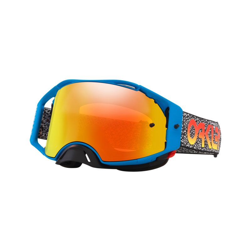 Oakley Airbrake Mx Crackle Fire Iridium Blue OO7046 E3 Offroad