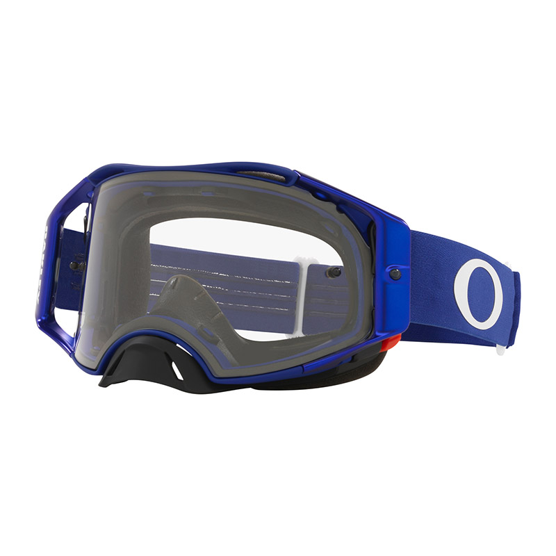 Maschera Oakley Airbrake MX blu lente trasparente