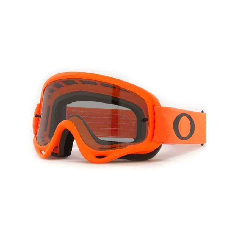 Maschera Oakley O Frame MX Moto arancio lente grigio