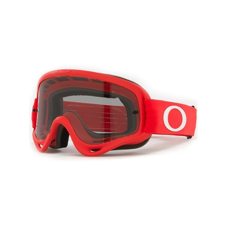 Maschera Oakley O Frame MX Moto rosso lente grigio