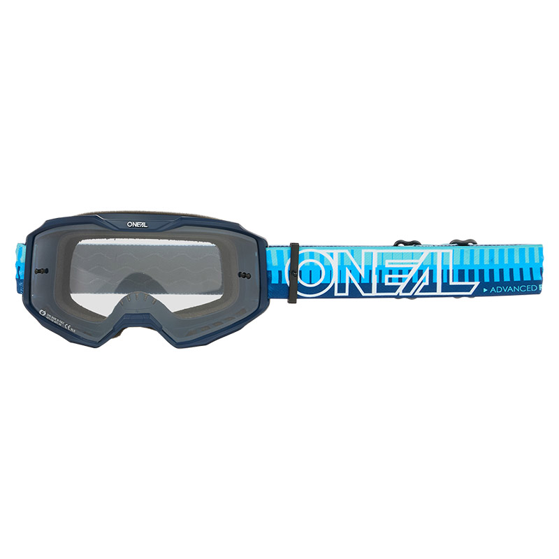 Maschera O Neal B-10 Striped V.26 blu