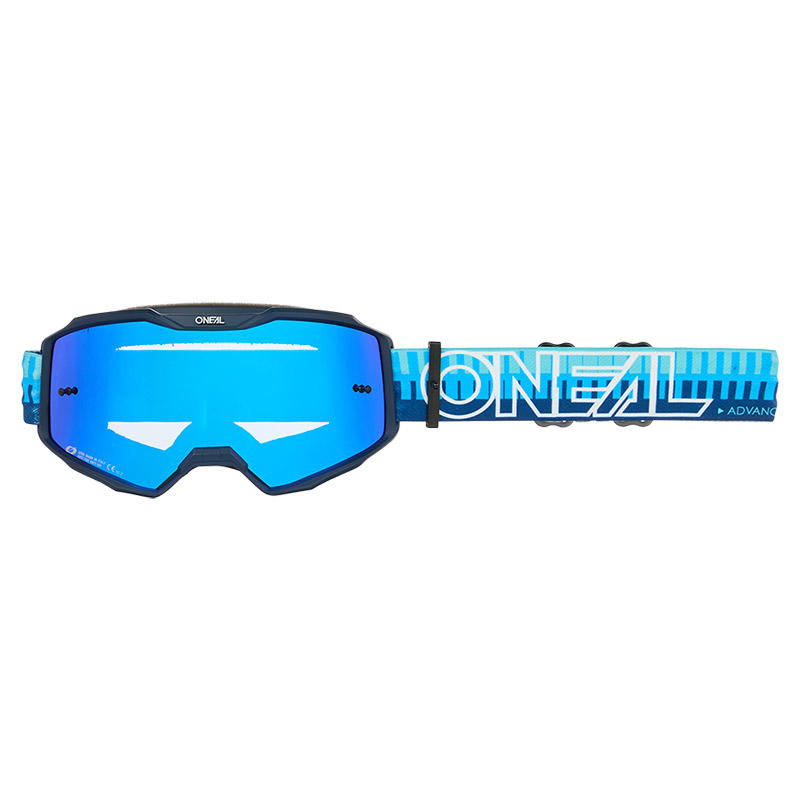Maschera O Neal B-10 Striped V.26 blu specchiato