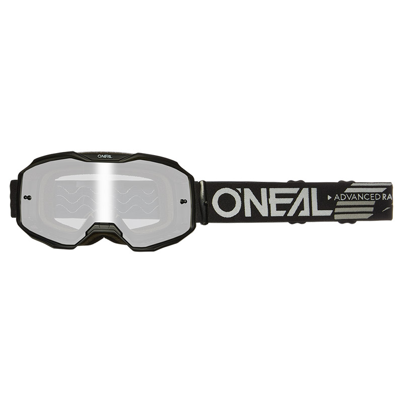 Maschera O Neal B-10 Solid Mirror nero argento