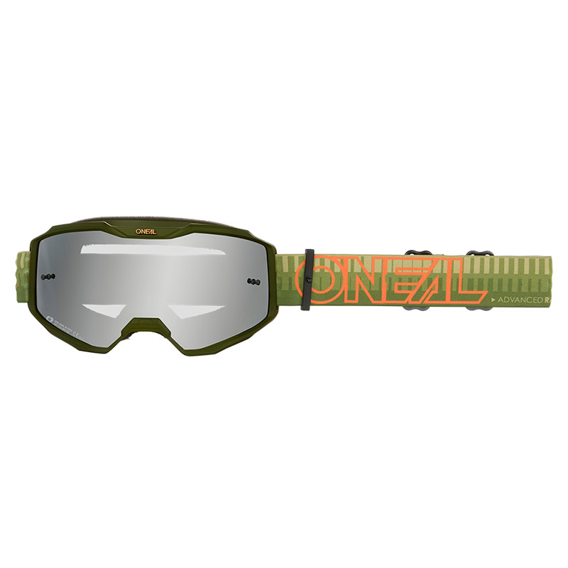 Maschera O Neal B-10 Striped V.26 verde specchiato
