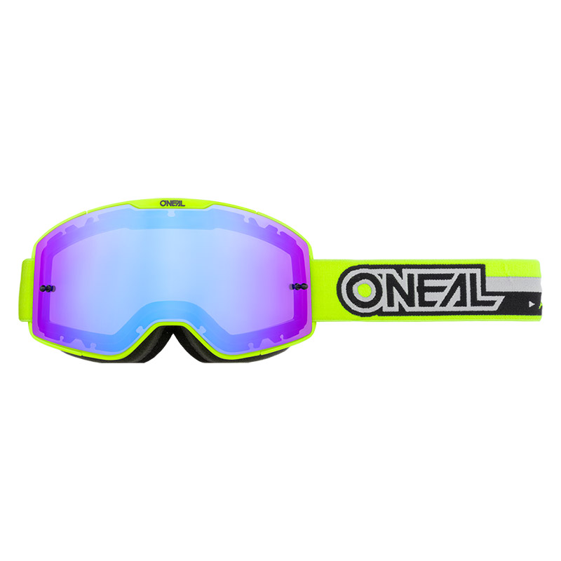 Maschera O Neal B-20 Proxy giallo lente blu